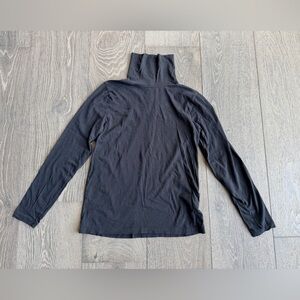 J. Crew Tissue Turtleneck Long Sleeve in Black Size Medium